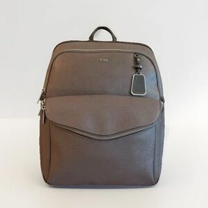 TUMI Sinclair Harlow Leather Backpack NWOT Walnut 16” Height